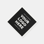 Serviette En Papier Logo d'entreprise noir et blanc Bonne retraite (Coin)