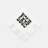 Serviette En Papier Logo d'entreprise noir et blanc Napkin (Coin)