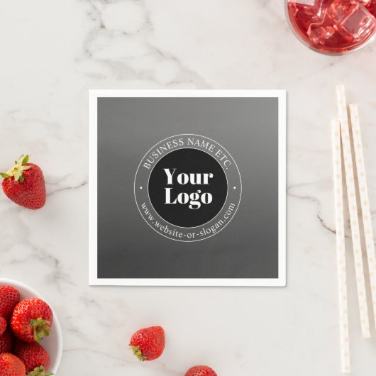 Serviette En Papier Logo d'entreprise ou design & texte modifiable (En situation)