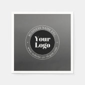 Serviette En Papier Logo d'entreprise ou design & texte modifiable (Devant)