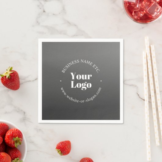 Serviette En Papier Logo d'entreprise ou design & texte modifiable (En situation)