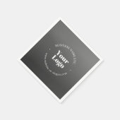 Serviette En Papier Logo d'entreprise ou design & texte modifiable (Coin)