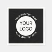 Serviette En Papier Logo d'entreprise ou toute image et texte modifiab (Devant)