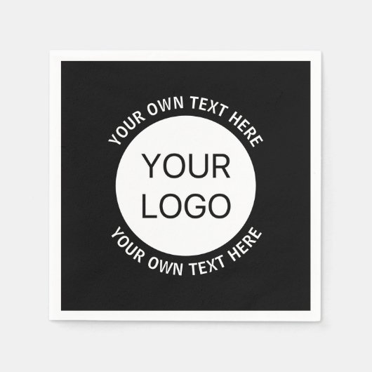 Serviette En Papier Logo d'entreprise ou toute image et texte modifiab (Devant)