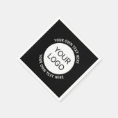 Serviette En Papier Logo d'entreprise ou toute image et texte modifiab (Coin)