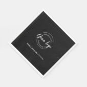 Serviette En Papier Logo d'entreprise personnalisable noir site Web (Coin)