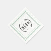 Serviette En Papier Logo d'entreprise personnalisé (Coin)