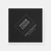 Serviette En Papier Logo d'entreprise personnalisé de marque noire - N (Devant)