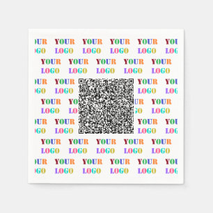 Serviette En Papier Logo d'entreprise personnalisé et code QR Société 