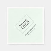 Serviette En Papier Logo d'entreprise personnalisé simple Mint promoti (Devant)
