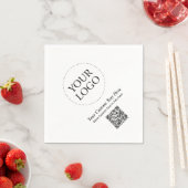 Serviette En Papier Logo d'entreprise personnalisé simple QR Code prom (En situation)