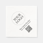 Serviette En Papier Logo d'entreprise personnalisé simple QR Code prom (Devant)