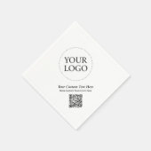 Serviette En Papier Logo d'entreprise personnalisé simple QR Code prom (Coin)