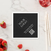 Serviette En Papier Logo d'entreprise personnalisé simple QR Code prom (En situation)