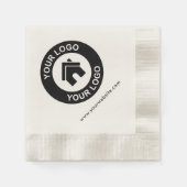 Serviette En Papier Logo d'entreprise personnalisé Site Web de l'entre (Devant)