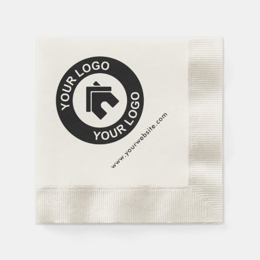 Serviette En Papier Logo d'entreprise personnalisé Site Web de l'entre (Devant)