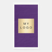 Serviette En Papier Logo d'entreprise pourpre (Devant)