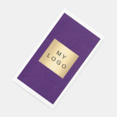 Serviette En Papier Logo d'entreprise pourpre (Coin)