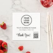 Serviette En Papier Logo d'entreprise QR Code promotionnel (En situation)