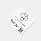 Serviette En Papier Logo d'entreprise QR Code promotionnel (Coin)