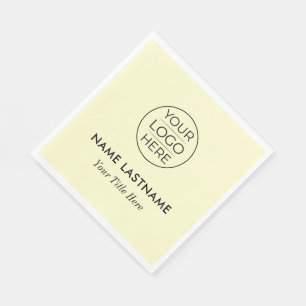 Serviette En Papier Logo d'entreprise rond moderne personnalisé