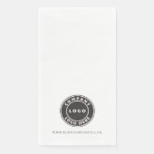 Serviette En Papier Logo d'entreprise simple et site Web Evénements d' (Devant)