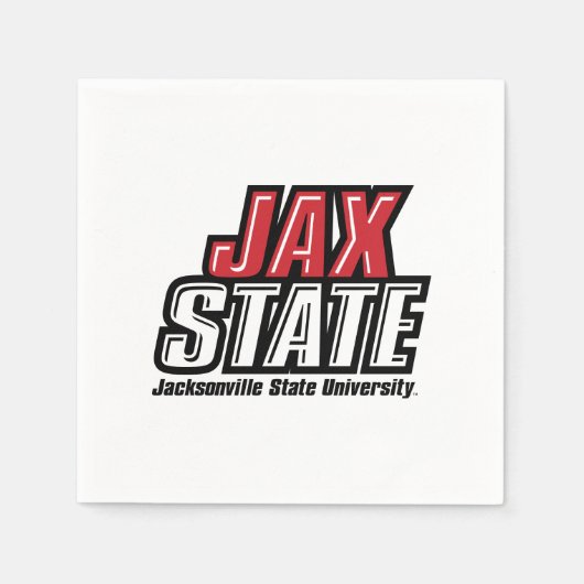 Serviette En Papier Logo d'état de Jacksonville State University JAX S (Devant)