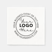 Serviette En Papier Logo d'événements personnalisés de l'entreprise ou (Devant)