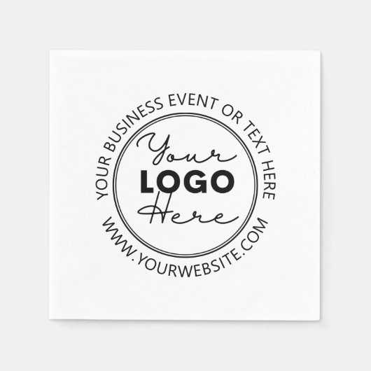 Serviette En Papier Logo d'événements personnalisés de l'entreprise ou (Devant)