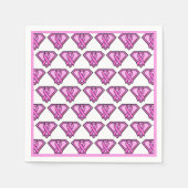 Serviette En Papier Logo Diamond de sensibilisation au cancer du sein (Devant)