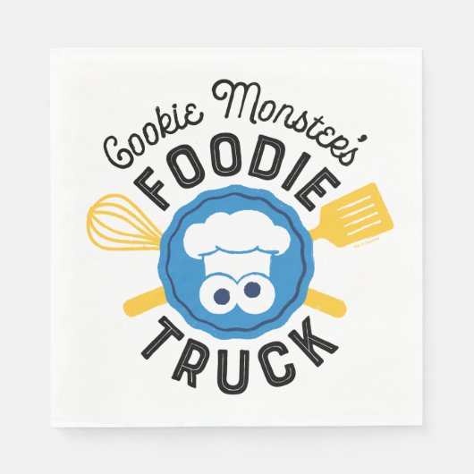 Serviette En Papier Logo du camion fourré de Cookie Monster (Devant)