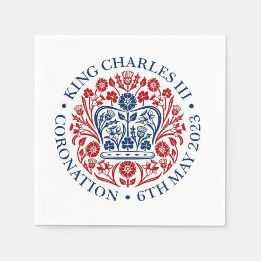 Serviette En Papier Logo du couronnement King Charles III (Devant)