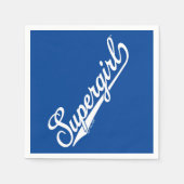 Serviette En Papier Logo du nom étoilé Supergirl Baseball (Devant)