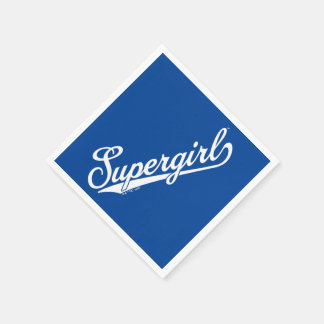 Serviette En Papier Logo du nom étoilé Supergirl Baseball