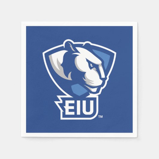 Serviette En Papier Logo Eastern Illinois University Panthers (Devant)