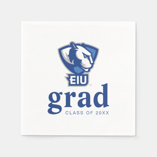 Serviette En Papier Logo Eastern Illinois University Panthers (Devant)