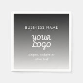 Serviette En Papier Logo et texte promotionnels modernes | Couleur mod (Devant)