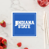 Serviette En Papier Logo Indiana State (En situation)