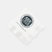 Serviette En Papier Logo minimaliste personnalisé (Coin)