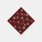Serviette En Papier Logo Motif Entreprise Affaires Noël Snowflakes (Coin)