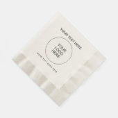 Serviette En Papier Logo personnalisable Texte Rein Rein Papier Ecru (Coin)
