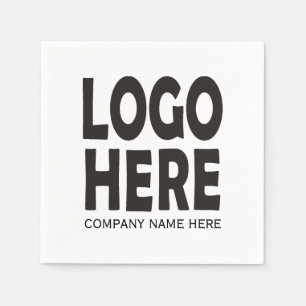 Serviette En Papier Logo personnalisé d'entreprise noire