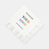 Serviette En Papier Logo personnalisé et texte professionnel serviette (Coin)