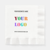 Serviette En Papier Logo personnalisé et texte professionnel serviette (Devant)