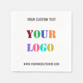 Serviette En Papier Logo personnalisé ou photo promotionnelle serviett (Devant)