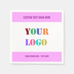 Serviette En Papier Logo personnalisé ou serviettes photo et texte Vos
