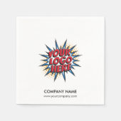 Serviette En Papier Logo personnalisé+Papier texte (Devant)