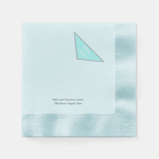 Serviette En Papier Logo personnalisé simple et élégant ici serviettes (Devant)