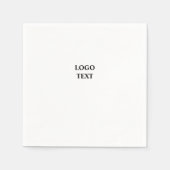 Serviette En Papier Logo personnalisé simple et élégant ici société (Devant)