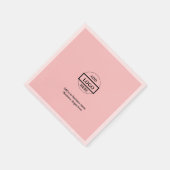 Serviette En Papier Logo personnalisé simple et élégant ici société (Coin)